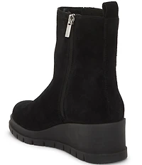 Lucky Brand Sondruh Suede Wedge Chelsea Booties