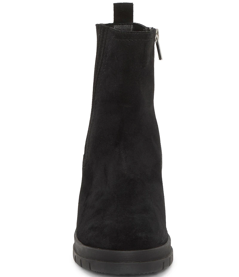 Lucky Brand Sondruh Suede Wedge Chelsea Booties
