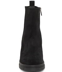 Lucky Brand Sondruh Suede Wedge Chelsea Booties