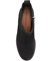 Lucky Brand Sondruh Suede Wedge Chelsea Booties