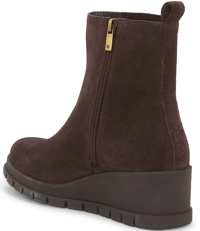 Lucky Brand Sondruh Suede Wedge Chelsea Booties