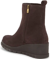Lucky Brand Sondruh Suede Wedge Chelsea Booties