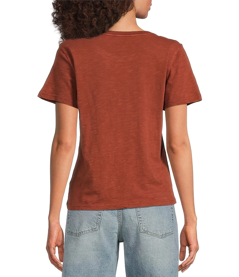 Lucky Brand Steer Knit Crew Neck Short Sleeve Tee