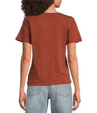 Lucky Brand Steer Knit Crew Neck Short Sleeve Tee