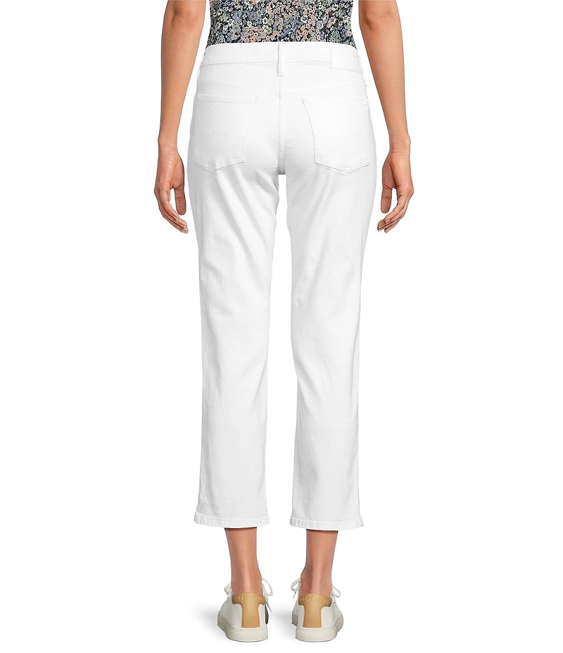 Lucky Brand Stretch Denim Mid Rise Cropped Relaxed Fit Jeans