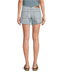 Lucky Brand Stretch Denim Mid Rise Frayed Hem Shorts