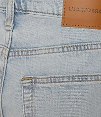 Lucky Brand Stretch Denim Mid Rise Frayed Hem Shorts