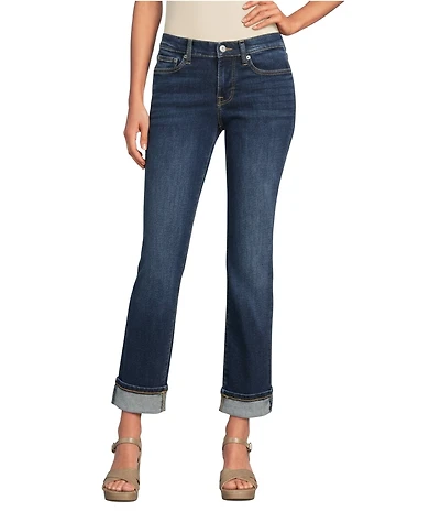 Lucky Brand Stretch Denim Mid Rise Sweet Crop Straight Leg Jeans