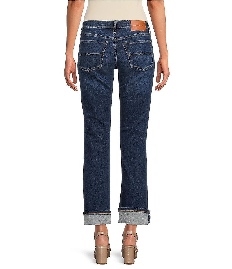 Lucky Brand Stretch Denim Mid Rise Sweet Crop Straight Leg Jeans