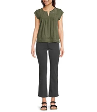 Lucky Brand Stretch Denim Mid Rise Sweet Kick Crop Jeans