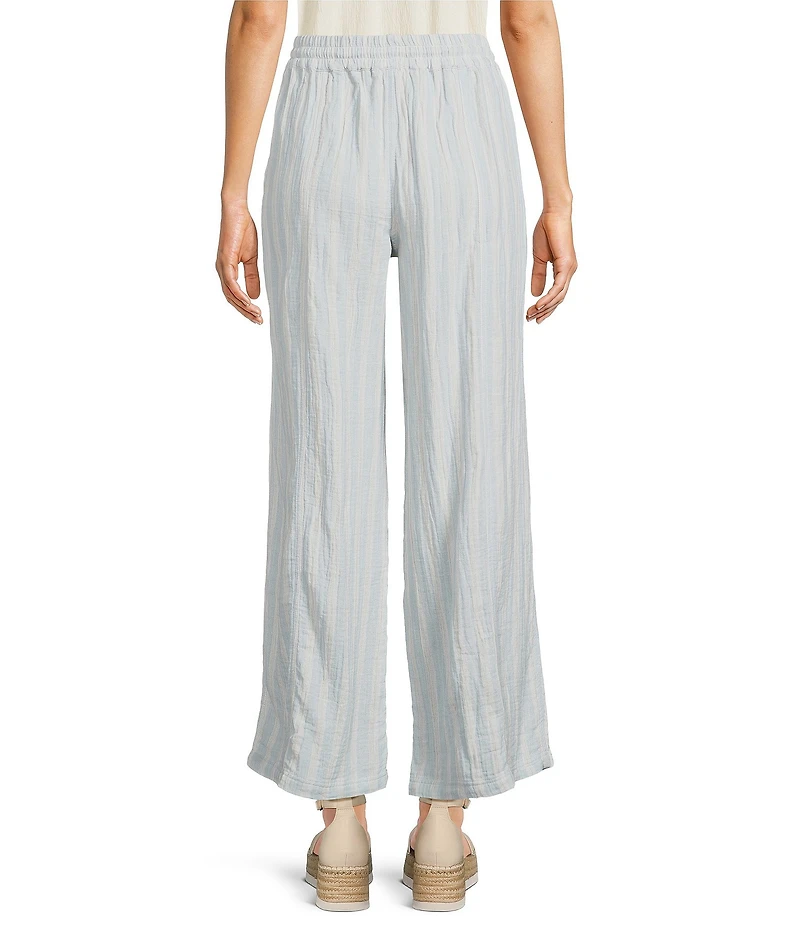 Lucky Brand Striped Gauze Wide Leg Pants