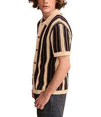 Lucky Brand Striped Short Sleeve Knit Top