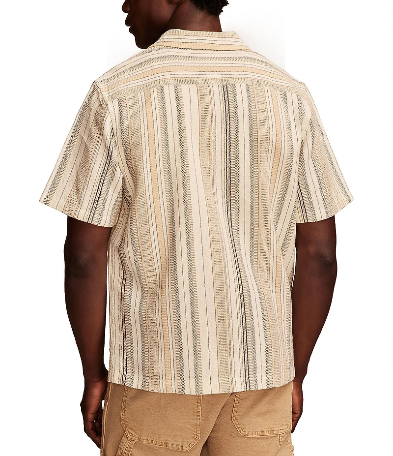 Lucky Brand Striped Short Sleeve Woven Shirt