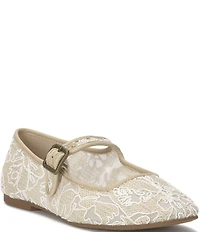Lucky Brand Tannyr Floral Lace Mary Jane Flats