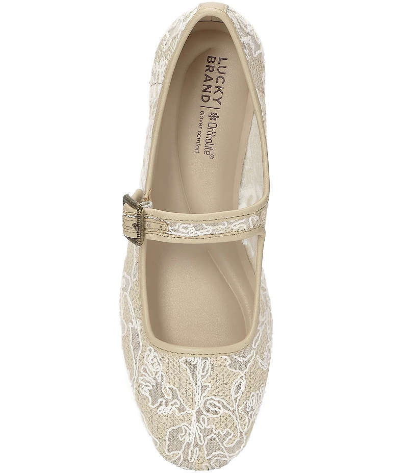 Lucky Brand Tannyr Floral Lace Mary Jane Flats