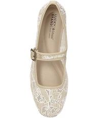 Lucky Brand Tannyr Floral Lace Mary Jane Flats