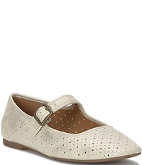 Lucky Brand Tannyr Metallic Perforated Mary Jane Flats