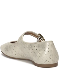 Lucky Brand Tannyr Metallic Perforated Mary Jane Flats