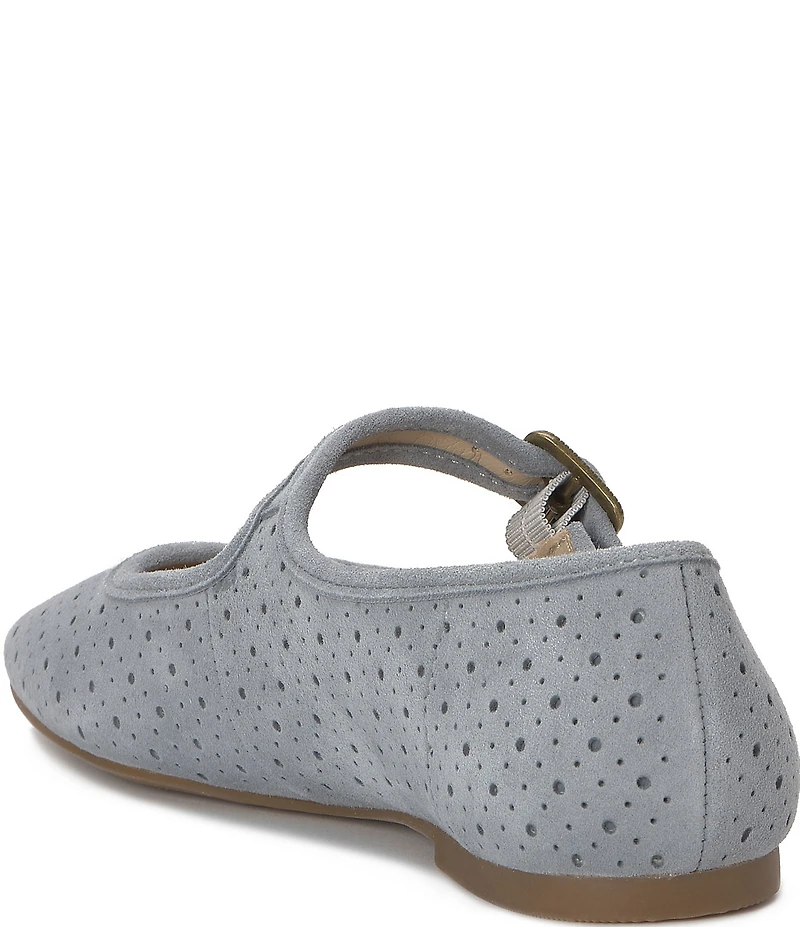 Lucky Brand Tannyr Perforated Suede Mary Jane Flats