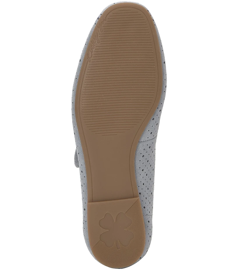 Lucky Brand Tannyr Perforated Suede Mary Jane Flats