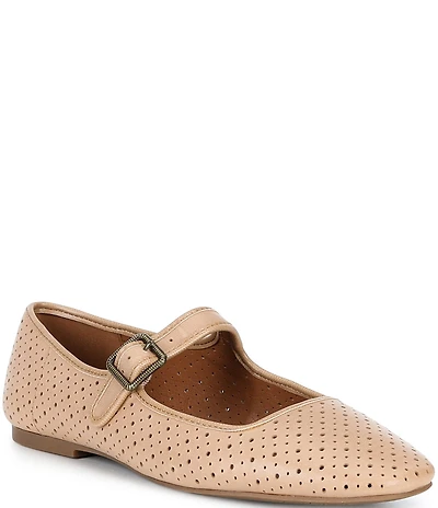 Lucky Brand Tannyr Perforated Suede Mary Jane Flats