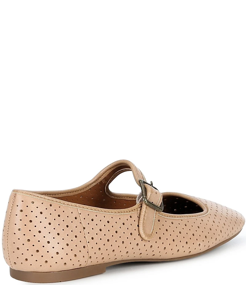 Lucky Brand Tannyr Perforated Suede Mary Jane Flats