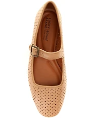 Lucky Brand Tannyr Perforated Suede Mary Jane Flats