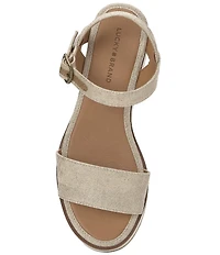 Lucky Brand Temay Linen Platform Wedge Sandals