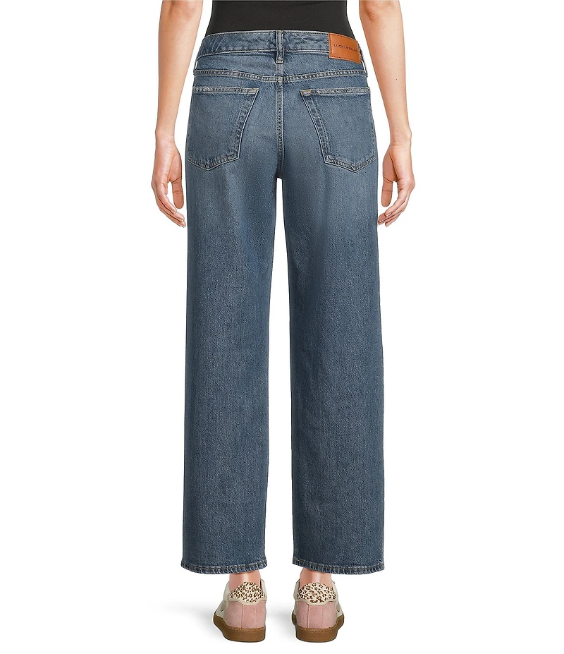 Lucky Brand The Baggy Stretch Denim Wide Leg Ankle Jeans