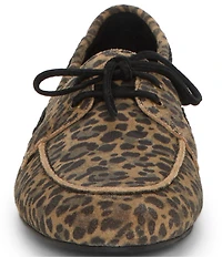 Lucky Brand Timini Leopard Print Suede Boat Shoes