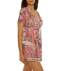 Lucky Brand Verona Tassel Chiffon Tunic Swim Cover-Up