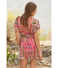 Lucky Brand Verona Tassel Chiffon Tunic Swim Cover-Up