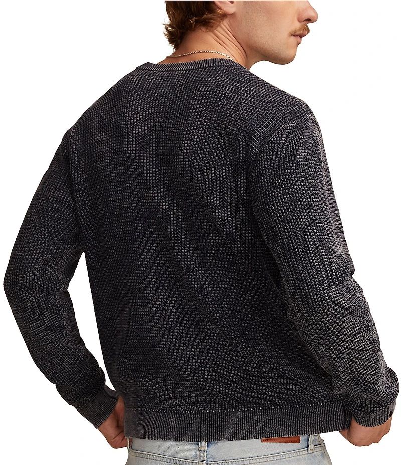 Lucky Brand Waffle Knit Long Sleeve Sweater