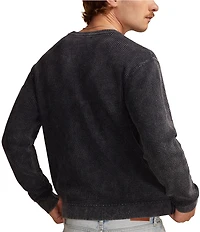 Lucky Brand Waffle Knit Long Sleeve Sweater
