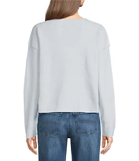 Lucky Brand Bamboo Waffle V-Neck Long Sleeve Top