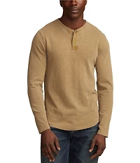 Lucky Brand Weekend Henley Neck Long Sleeve Slub Jersey T-Shirt