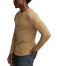Lucky Brand Weekend Henley Neck Long Sleeve Slub Jersey T-Shirt