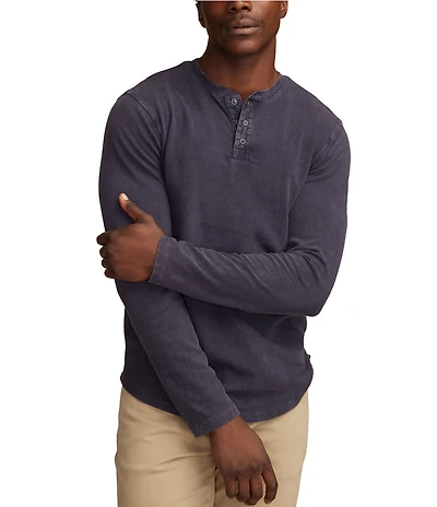 Lucky Brand Weekend Henley Neck Long Sleeve Slub Jersey T-Shirt