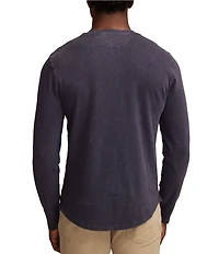 Lucky Brand Weekend Henley Neck Long Sleeve Slub Jersey T-Shirt