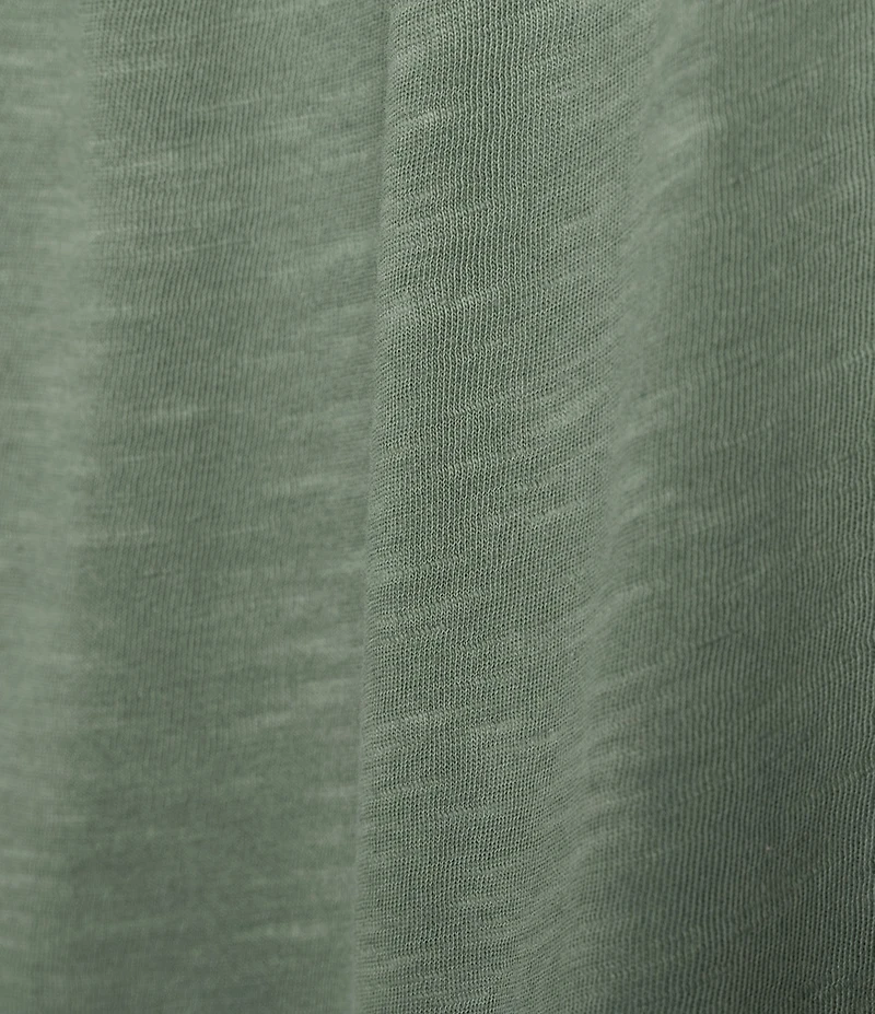 Lucky Brand Woven Eyelet Round Neck Short Sleeve Top