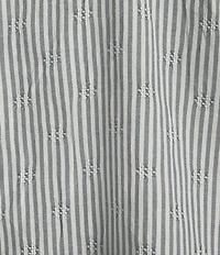 Lucky Brand Woven Striped Split Neck Short Sleeve Top