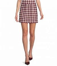 Lucy Paris Andy Check Knit Coordinating Mini Skirt