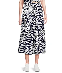 Lucy Paris Bloom A-Line Pull-On Coordinating Midi Skirt