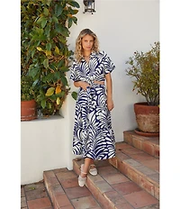 Lucy Paris Bloom A-Line Pull-On Coordinating Midi Skirt