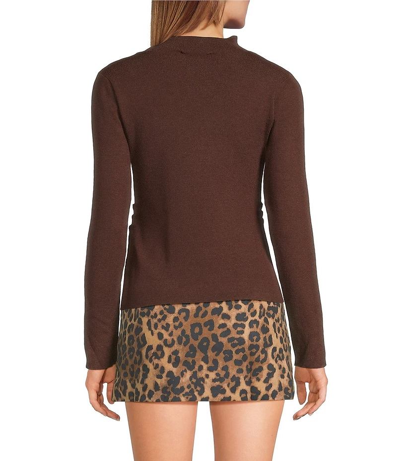 Lucy Paris Bridge Ruffle Scoop Neck Long Sleeve Sweater