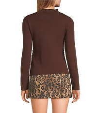 Lucy Paris Bridge Ruffle Scoop Neck Long Sleeve Sweater