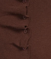 Lucy Paris Bridge Ruffle Scoop Neck Long Sleeve Sweater