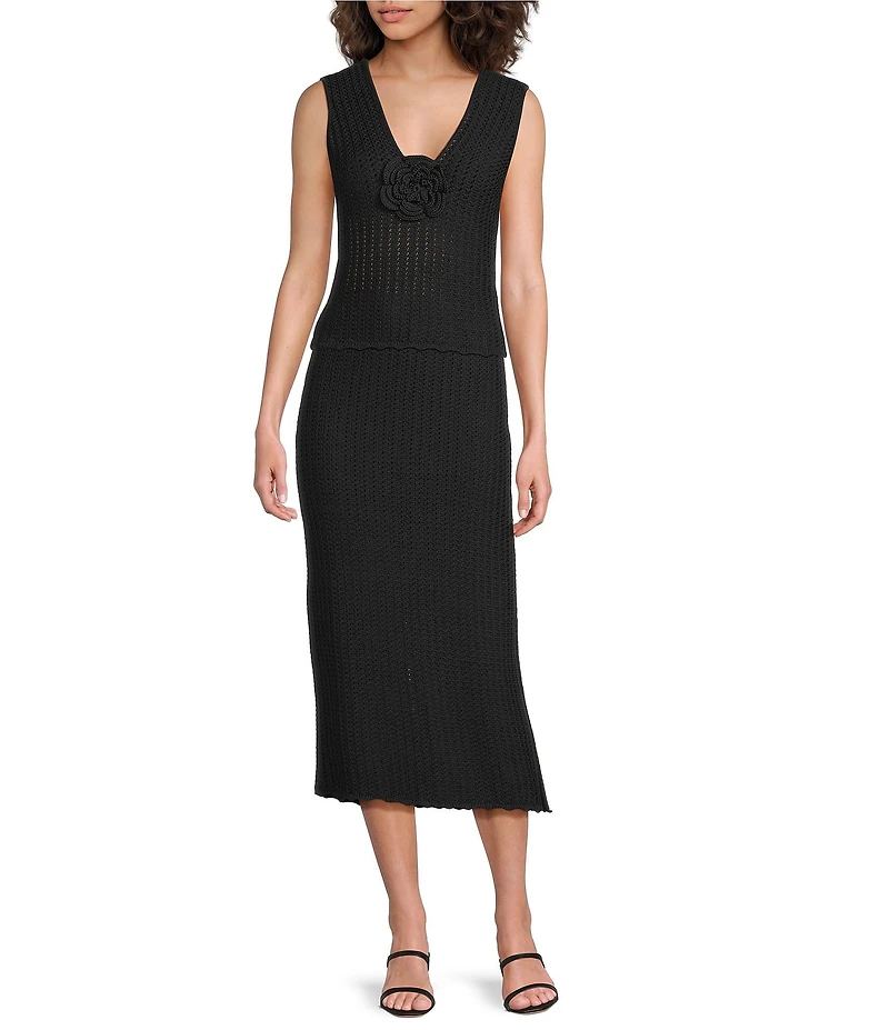 Lucy Paris Carly Crochet Pencil Coordinating Skirt