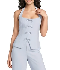 Lucy Paris Clementine Halter Neck Sleeveless Coordinating Vest Top