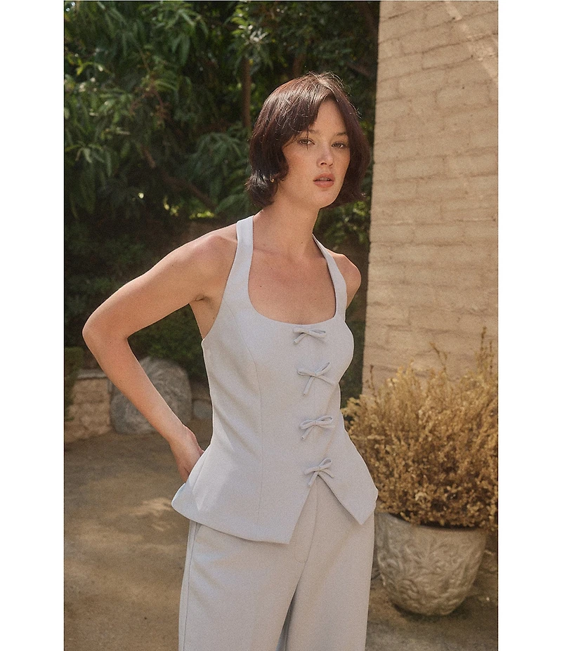 Lucy Paris Clementine Halter Neck Sleeveless Coordinating Vest Top